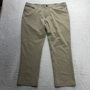 Public Rec Workday Pant Mens 42x30 Khaki Straight Leg Technical Chino Stretch